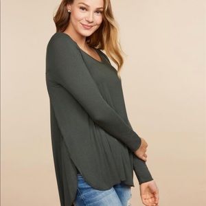 Nursing side access long sleeve tee